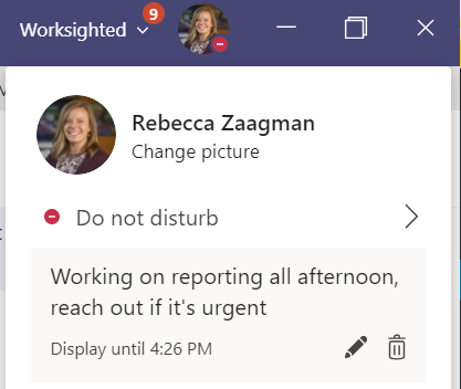 Microsoft Teams Statuses