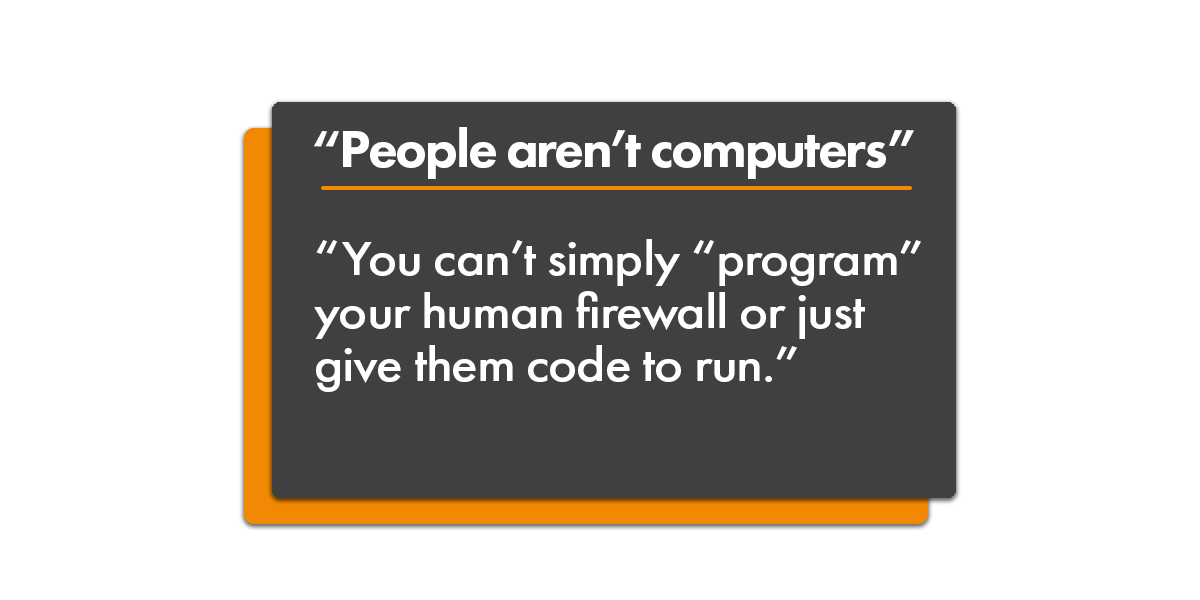 People aren't computers